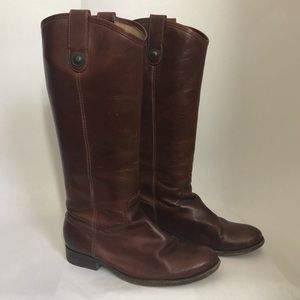 Frye Melissa boots, cognac, size 8.5